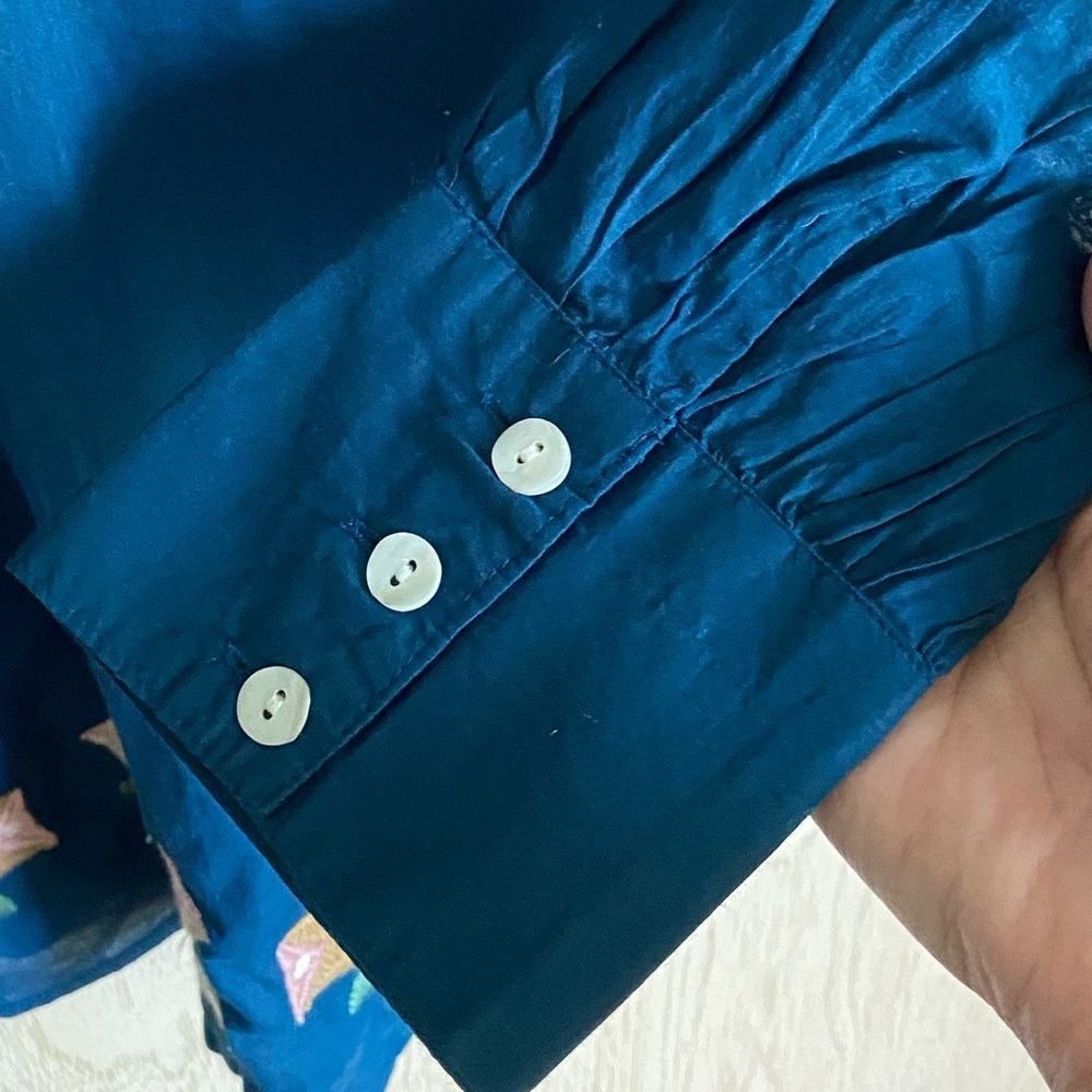 Roller Rabbit Blue Embroidered Tunic Blouse - Picture 5 of 11